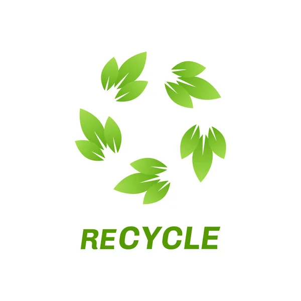 Logo eco Abstrakcja Zielony — Wektor stockowy