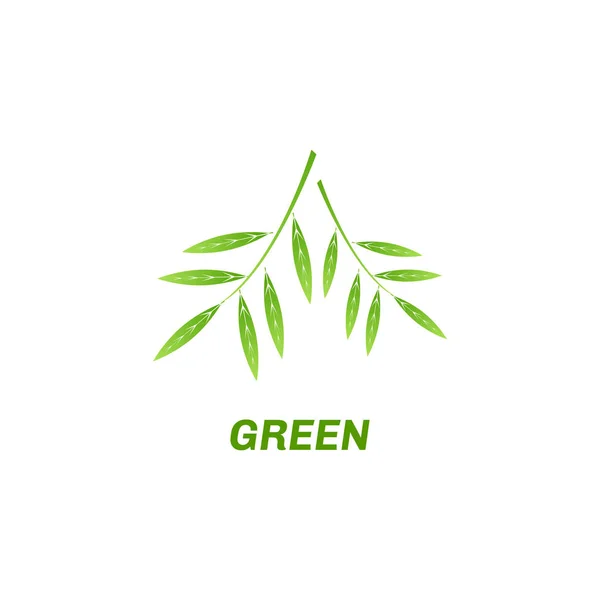 Logo eco verde astratto — Vettoriale Stock