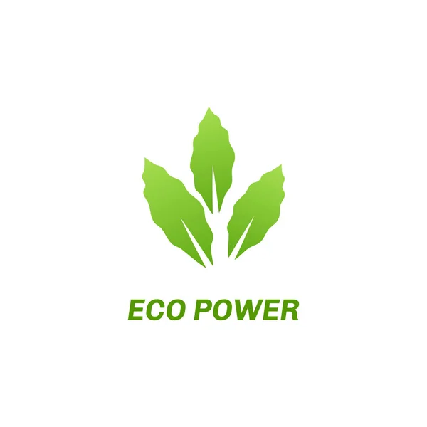 抽象的なエコ緑ロゴ — ストックベクタ