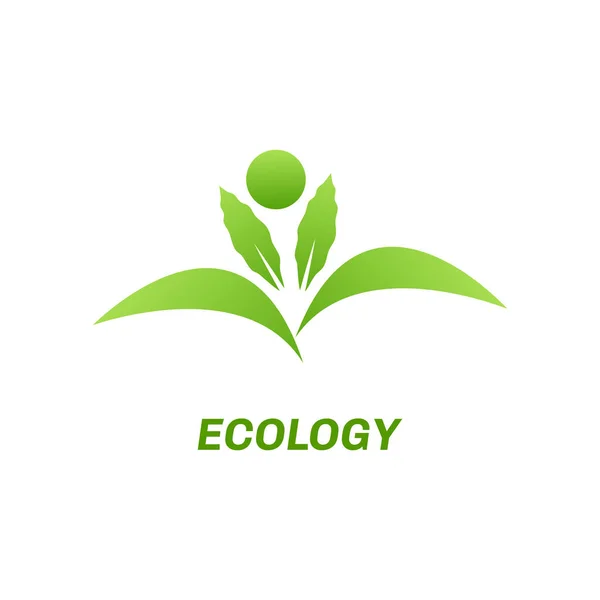 Logo eco verde astratto — Vettoriale Stock