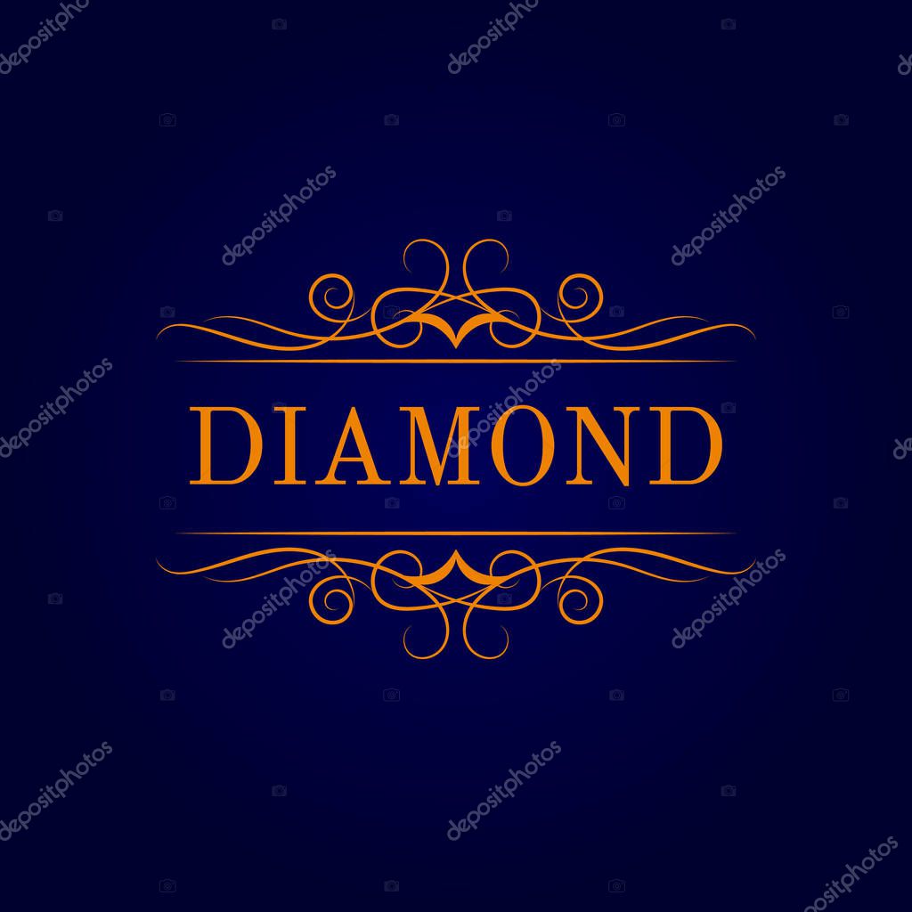 Vintage calligraphic logo template. Identity design for shop, restaurant, beauty salon, boutique or hotel. Vector illustration
