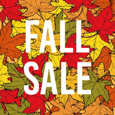 Sonbahar sonbahar satış poster.