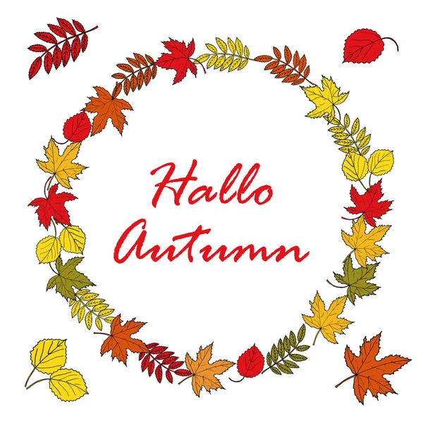 Herbst Poster Hintergrund mit hellen Ahornblättern — Stockvektor