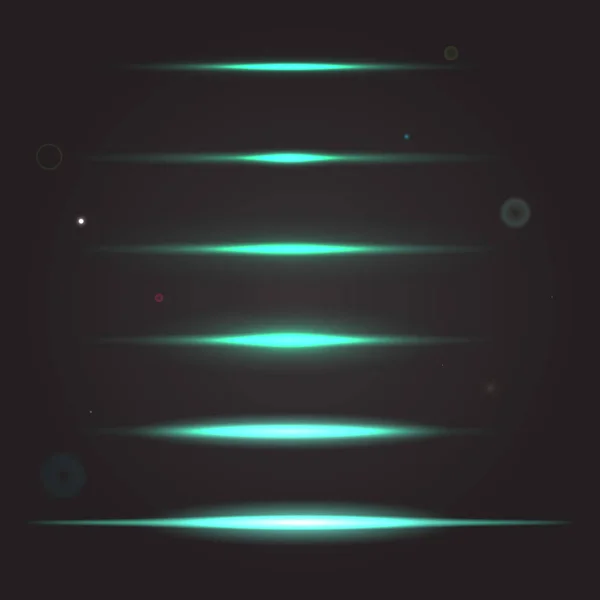 Reihe von leuchtenden Lichteffekten — Stockvektor