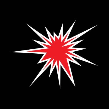 Vektör soyut yıldız kırmızı ve beyaz simgesi