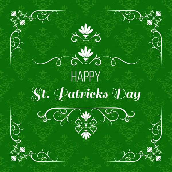 Diseño de la tarjeta de felicitación día de San Patricio — Vector de stock