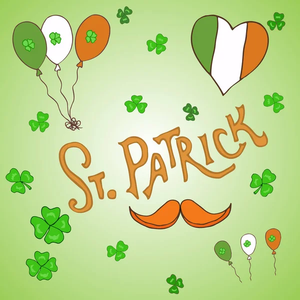 Tarjeta de felicitación del día de San Patricio — Vector de stock