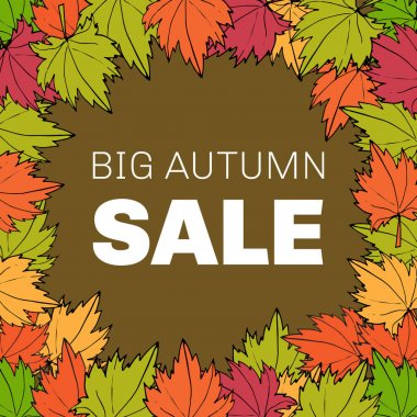 Sonbahar satış çiçek poster