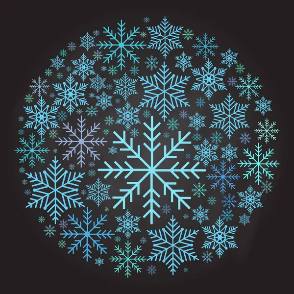 Різдвяний м'яч зі сніжинок — стоковий вектор