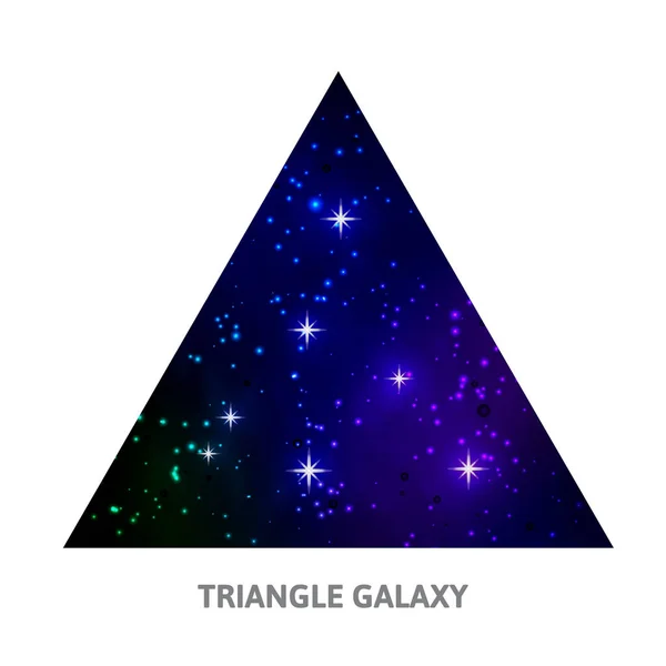 Γαλαξία τριγώνου φόντο με αστέρια — Διανυσματικό Αρχείο