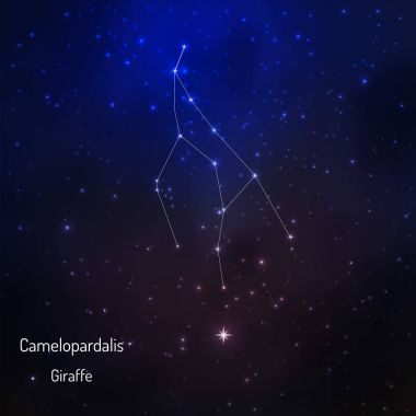 onstellation gece yıldızlı gökyüzünde