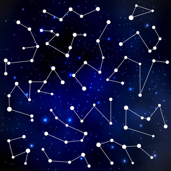 Cosmic background with constellations