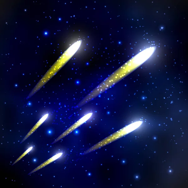 Κομήτη στον έναστρο ουρανό — Διανυσματικό Αρχείο