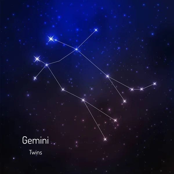 Onstellation nel cielo stellato notturno — Vettoriale Stock