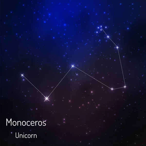 Onstellation en el cielo estrellado de noche — Vector de stock