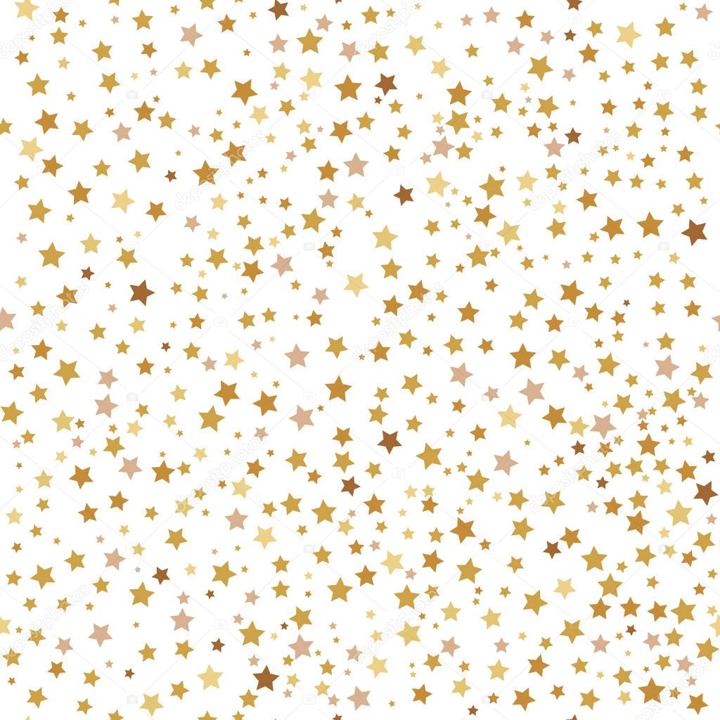 Gold Stars. Seamless patterns