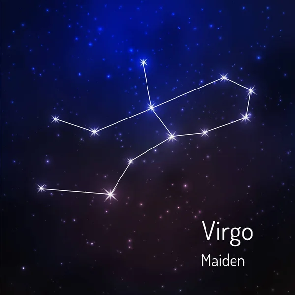 Sterrenbeeld in de nacht sterrenhemel — Stockvector