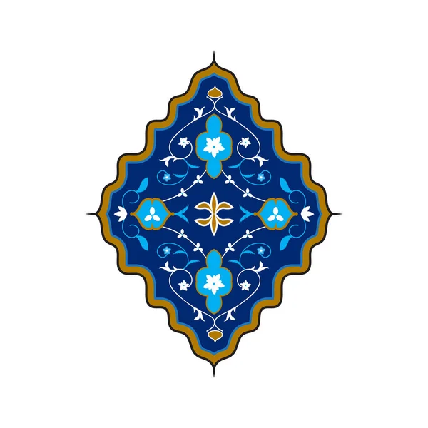 Східний візерунок з арабесками і квітковими елементами — стоковий вектор