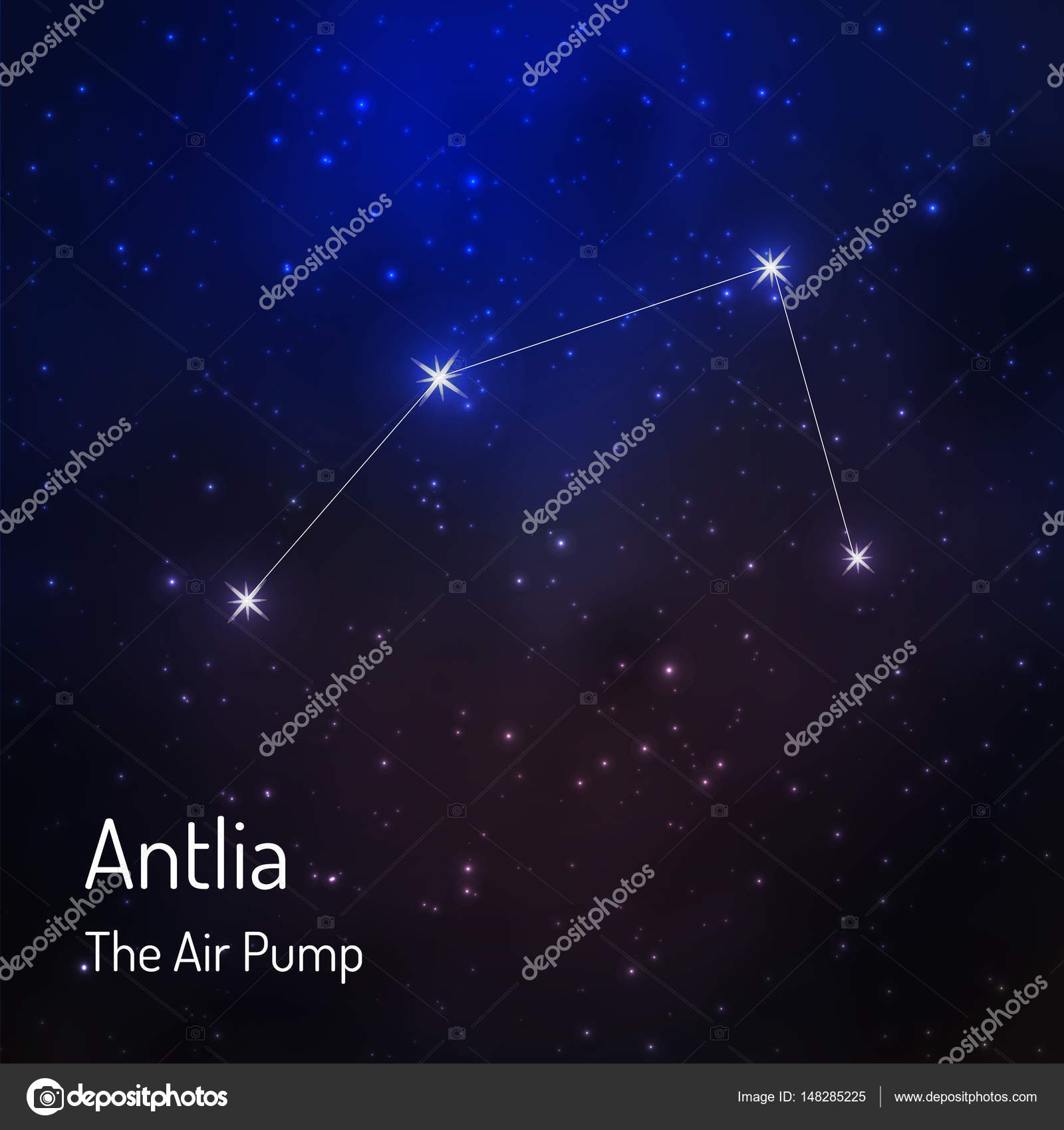 Constellation in the night starry sky Stock Vector by ©Foxyliam 148285225