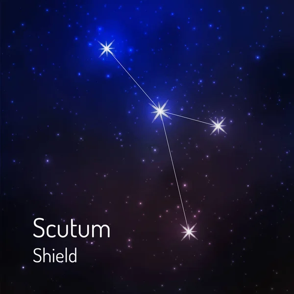 Созвездие в ночном звездном небе — стоковый вектор