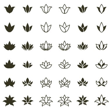 Lotus çiçeği Icon set