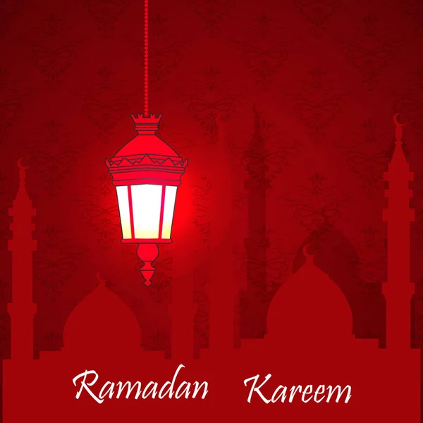 Κάρτα χαιρετισμού Ραμαζανιού — Διανυσματικό Αρχείο