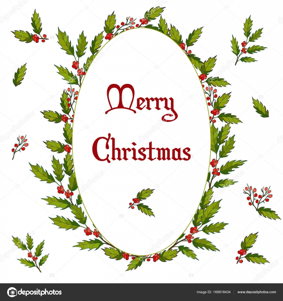 Holly Christmas Background Stock Vector by ©Foxyliam 169918434