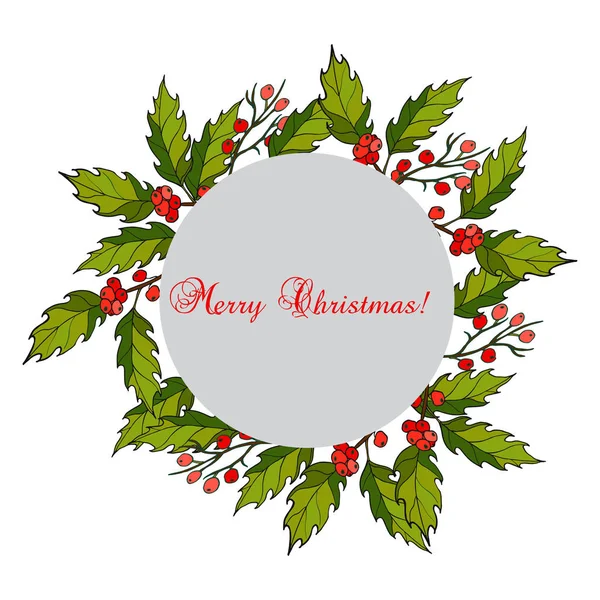 Noel holly ağaç çelenk