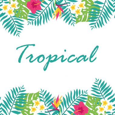 Elle çizilmiş tropic çerçeve