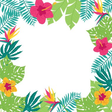 Elle çizilmiş tropic çerçeve