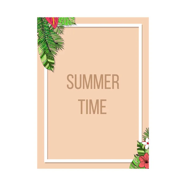 Tiempo de verano trópico fondo — Archivo Imágenes Vectoriales