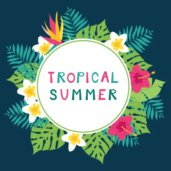 Summer time tropic background — Stock Vector