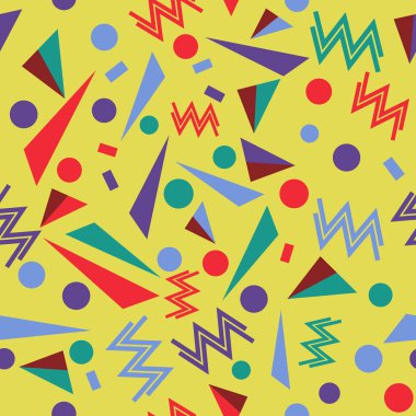 Memphis tarzı geometrik seamless modeli