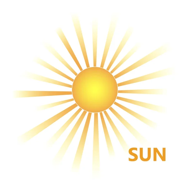 Icono de explosión de sol amarillo — Archivo Imágenes Vectoriales
