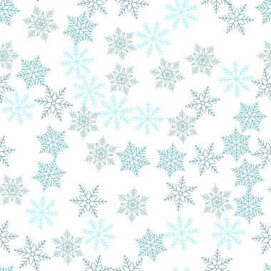 Kış kar taneleri arka plan, seamless modeli