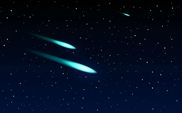 Cometas volando por el espacio — Vector de stock