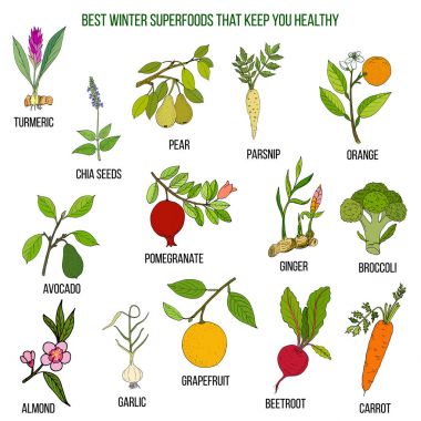 Sağlıklı tutmak en iyi kış superfoods