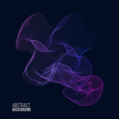 Renk dalga tasarım elemanı ile soyut arkaplan