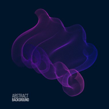 Renk dalga tasarım elemanı ile soyut arkaplan