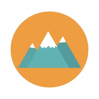 Dağlar düz simgesi