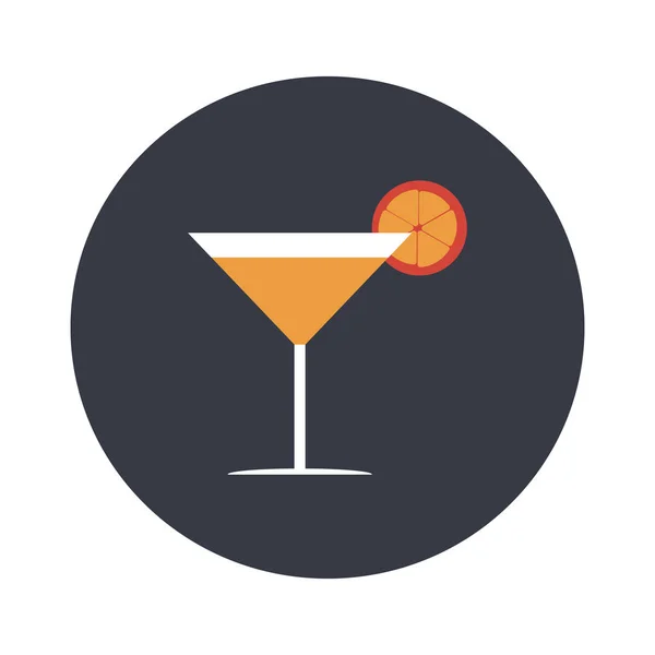 Cocktail com um liso limão — Vetor de Stock