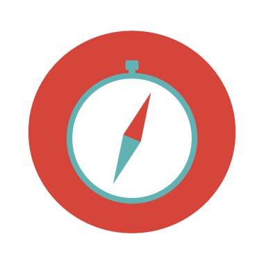 pusula düz vektör simgesi