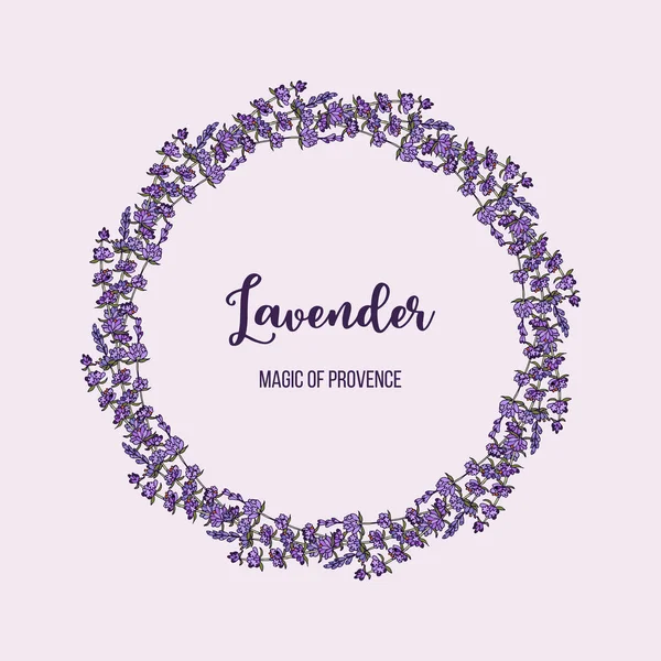 Güzel lavanta çiçek çelenk.