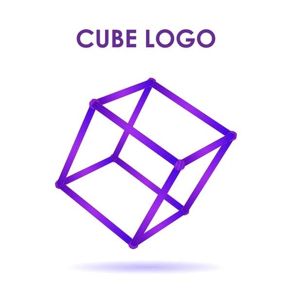 Würfel 3D Technologie Logo — Stockvektor