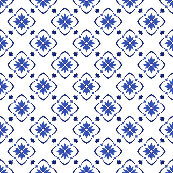 Azulejos portugisisk traditionell prydnads kakel — Stock vektor