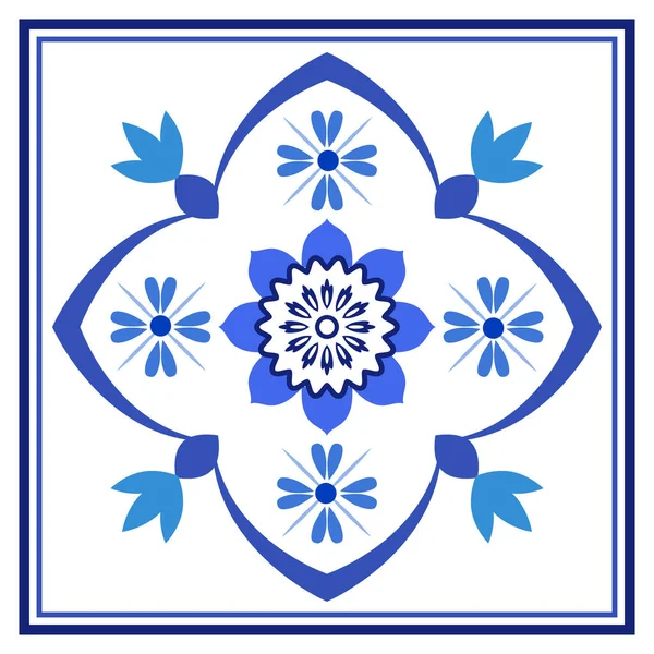 Azulejos baldosas ornamentales tradicionales portuguesas — Vector de stock