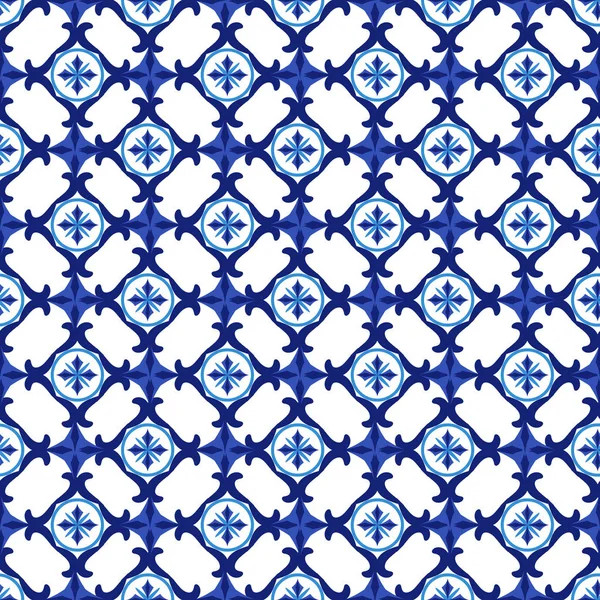 Azulejos portugalské tradiční okrasné dlaždice — Stockový vektor