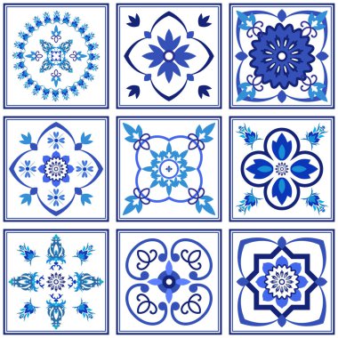 Azulejos Portekiz geleneksel süs taşları
