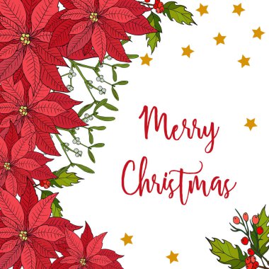 Mutlu Noeller ve mutlu yıllar tebrik kartı.