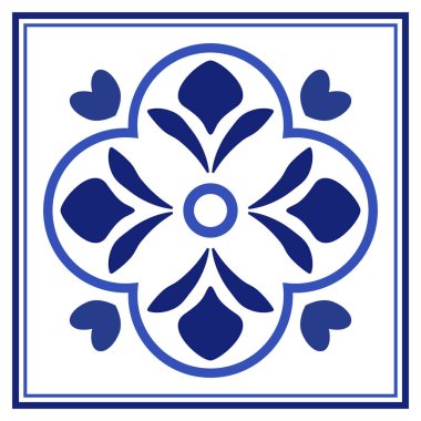 Azulejos Portekiz geleneksel süs taşı